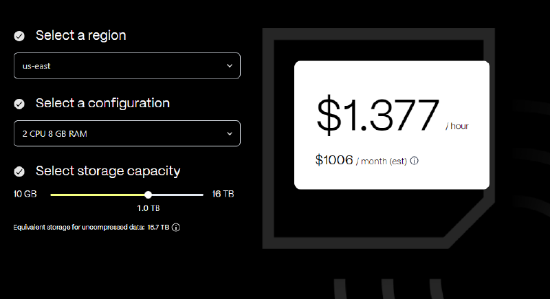 It costs around 1k USD / month to store 10k tags per second for 10 years in Timescale. Note that it applies automatically the compression.