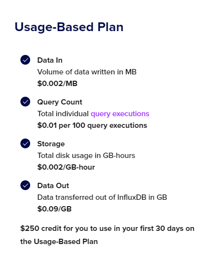 InfluxDB Cloud pricing