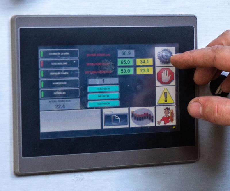 Dashboard on a machine.